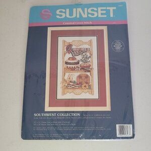 Sunset Dimensions SOUTHWEST COLLECTION (13567) Vtg Counted Cross Stitch Kit NEW!